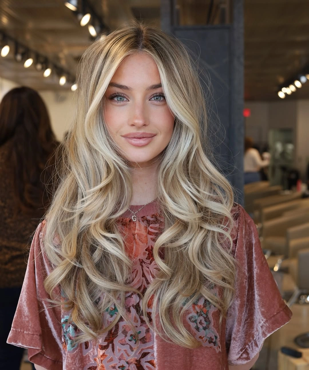 Hair Lowlights Color Ideas and Inspiration Bright Cream Blonde With Soft Root Lowlights