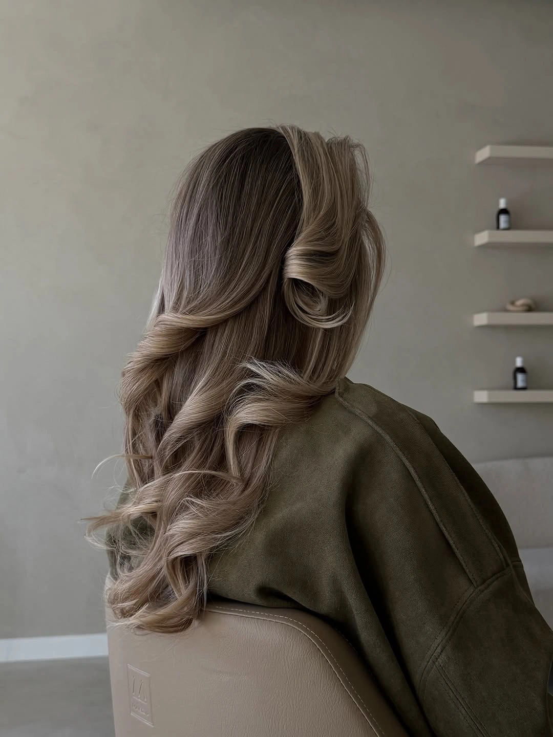 Hair Lowlights Color Ideas and Inspiration Mushroom Bronde With Silky Dimensional Waves