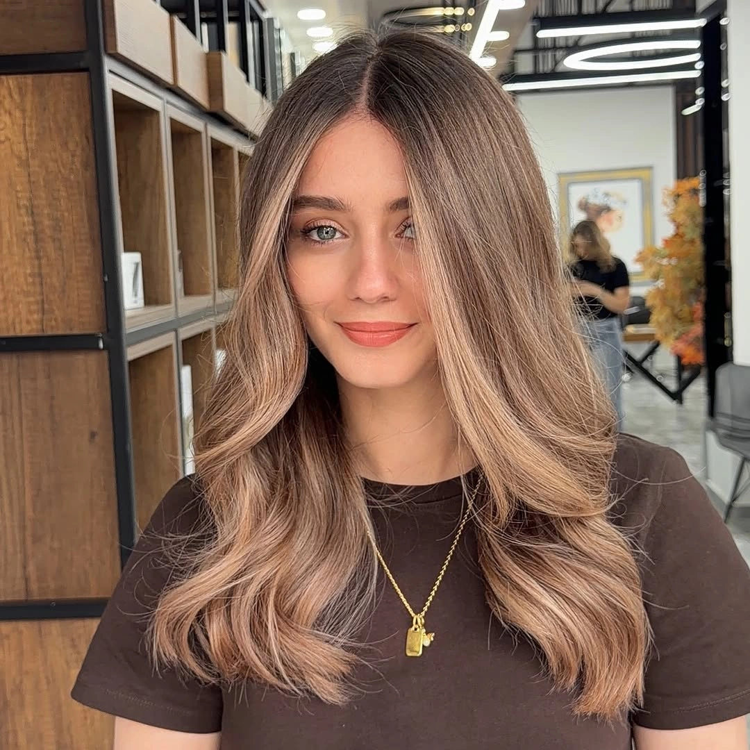 Hair Lowlights Color Ideas and Inspiration Cool Beige Brunette With Lived In Blonde Dimension