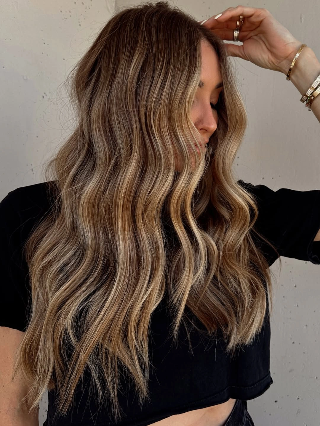 Hair Lowlights Color Ideas and Inspiration Smoky Bronde With Soft Dimensional Lowlights
