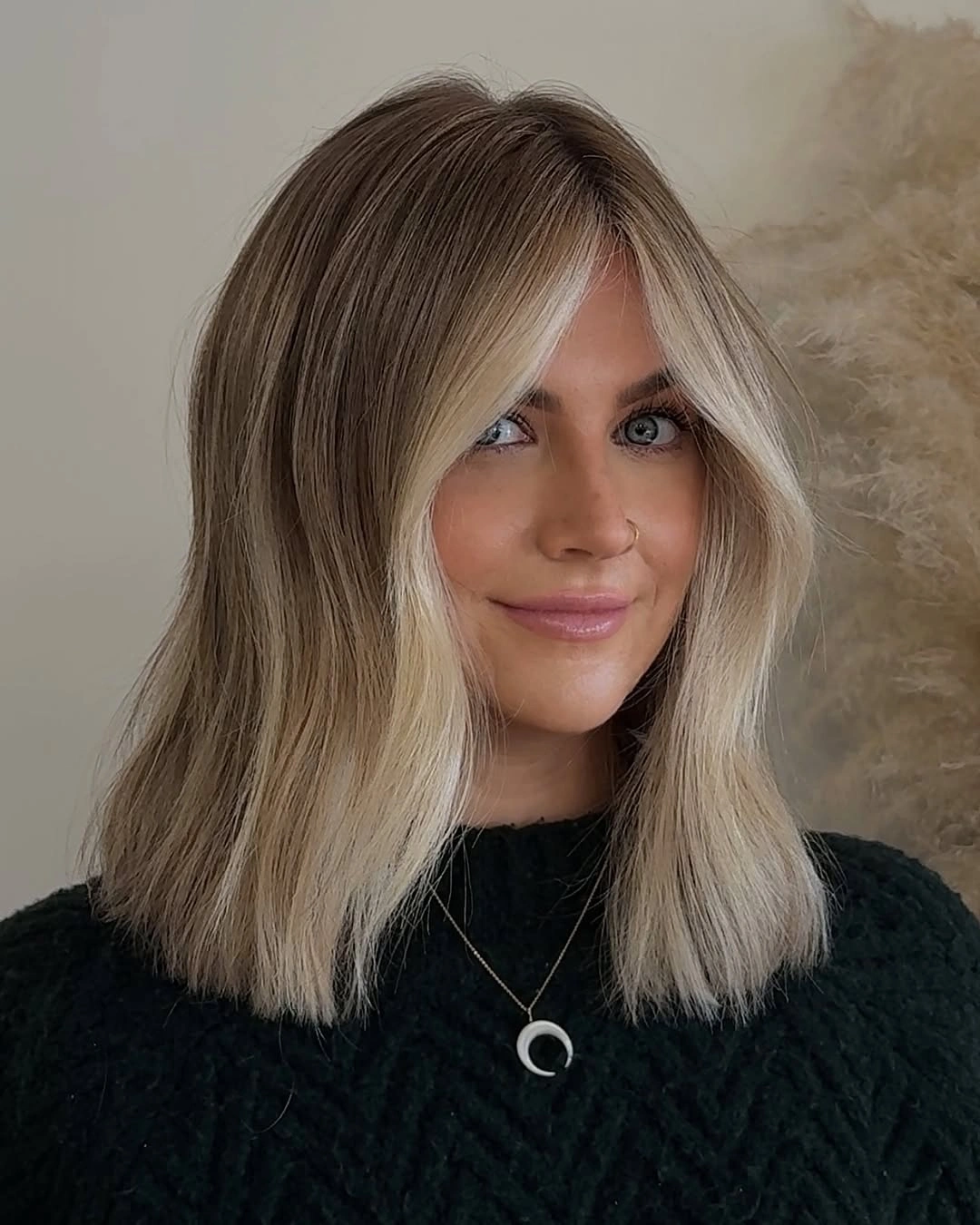 Hair Lowlights Color Ideas and Inspiration Soft Blonde Bob With Shadow Root Lowlights
