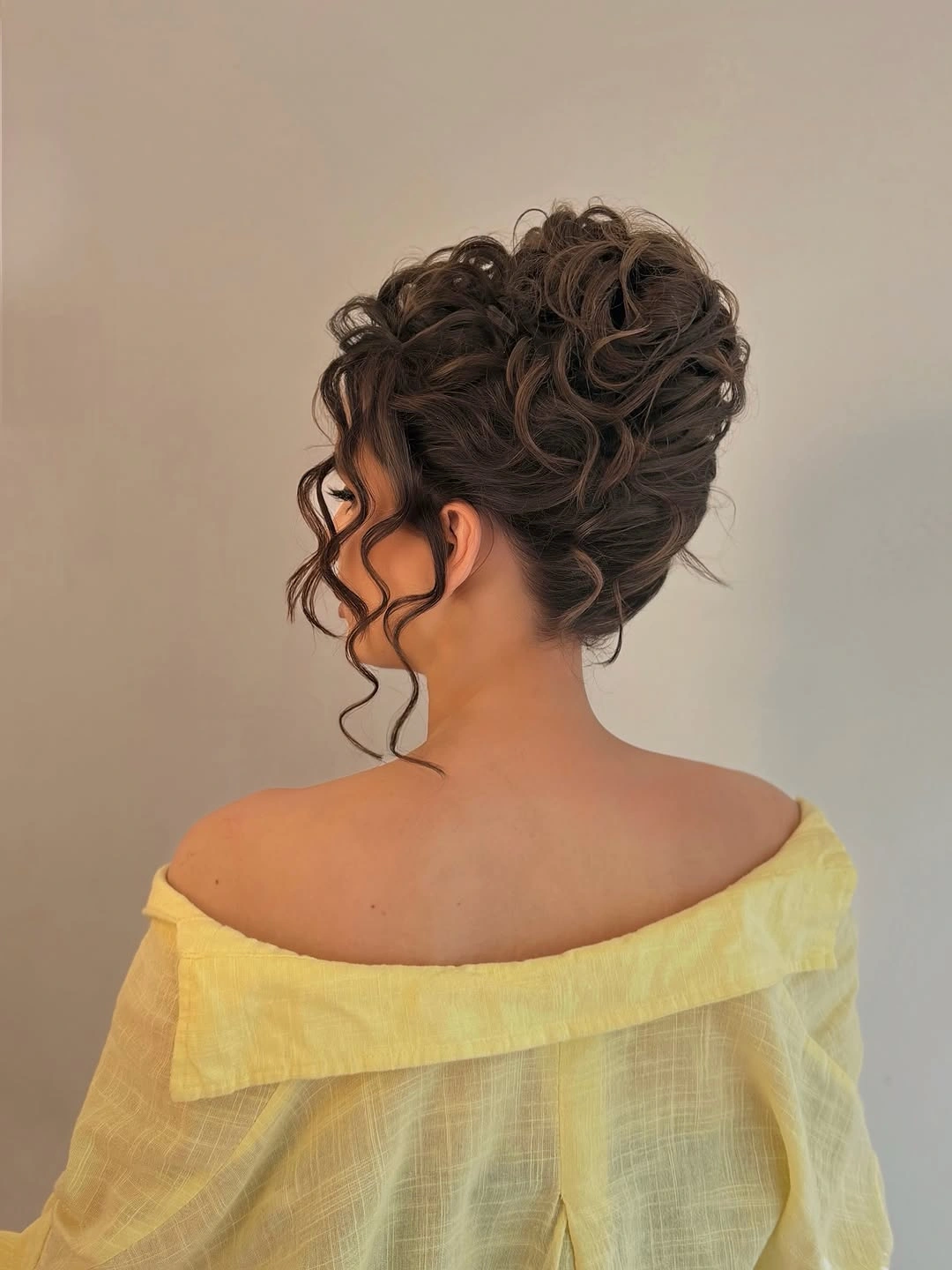 heatless curls hairstyle Elegant Curly Updo for Weddings and Formal Events