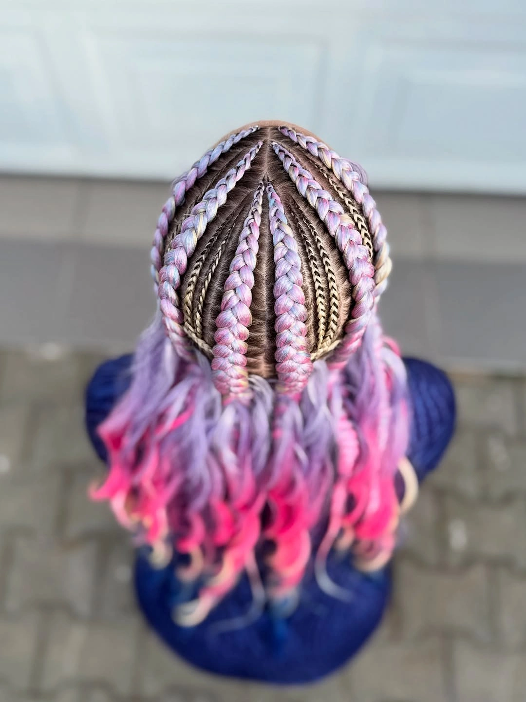 lemonade braid hairstyle Pastel Lemonade Braids With Dreamy Blonde Color Blend