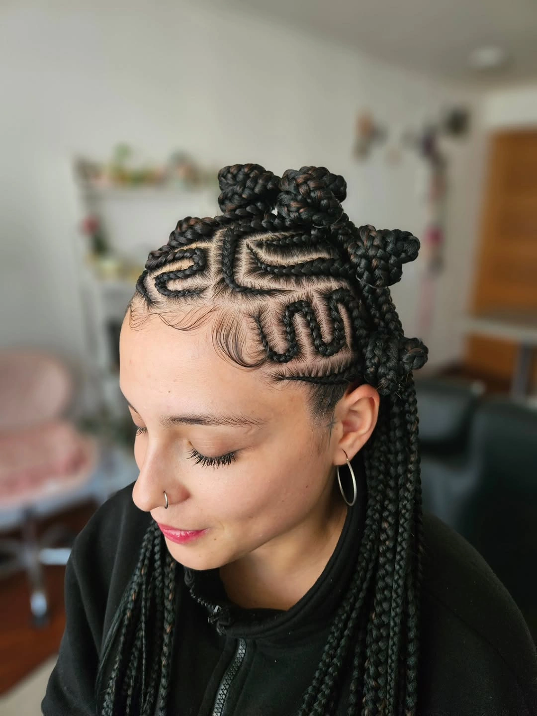 lemonade braid hairstyle Creative Lemonade Braids With Sculptural Loop Designs