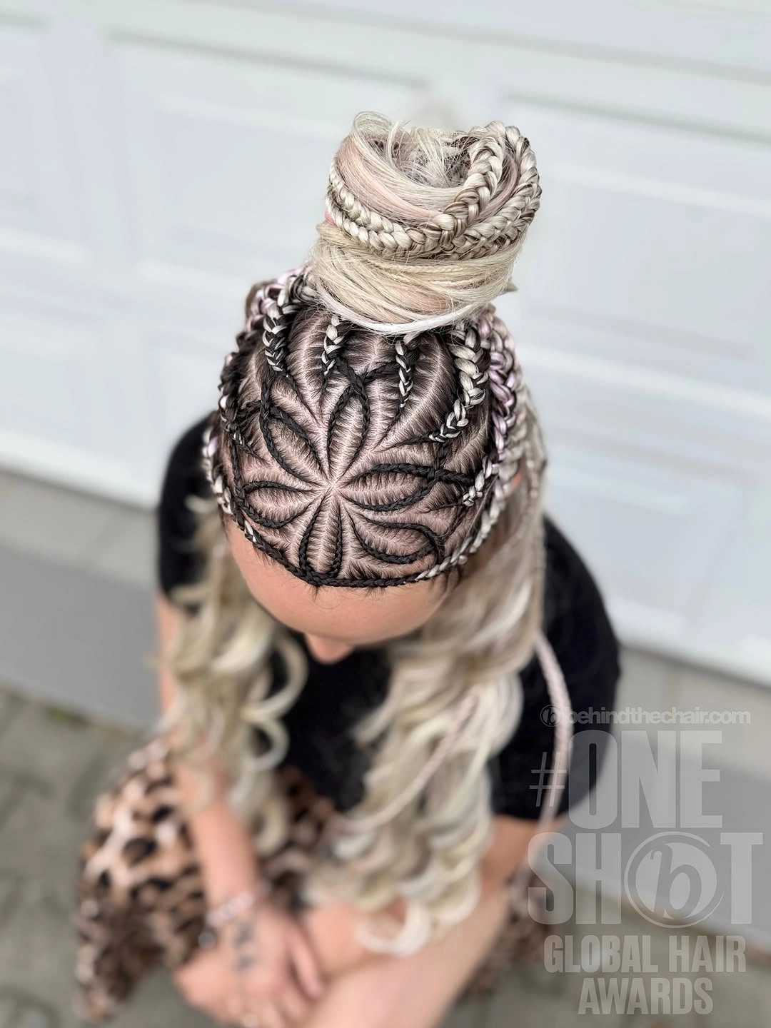 lemonade braid hairstyle Blonde Lemonade Braids With a Floral Crown Pattern