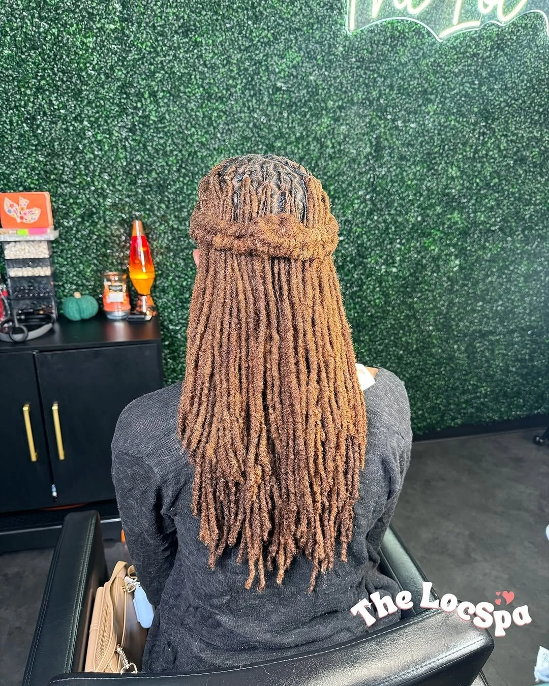 locs hairstyles for black women Soft Caramel Half Up Locs That Feel Effortlessly Elegant