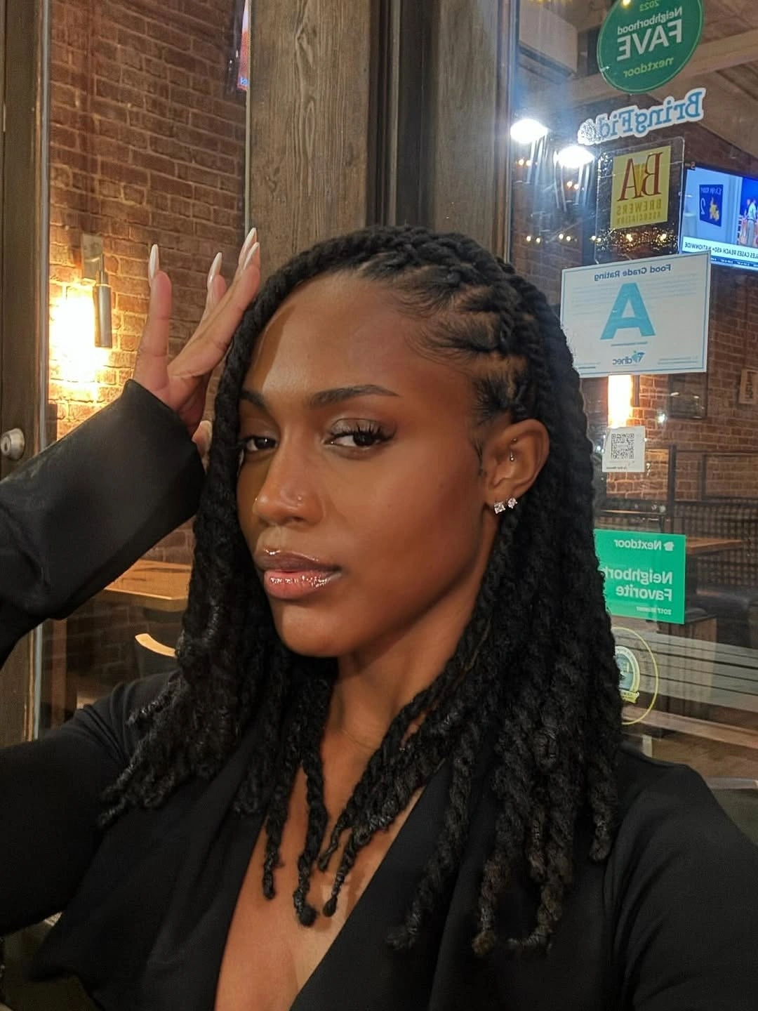 locs hairstyles for black women Elegant Side Part Locs With Evening Ready Finish