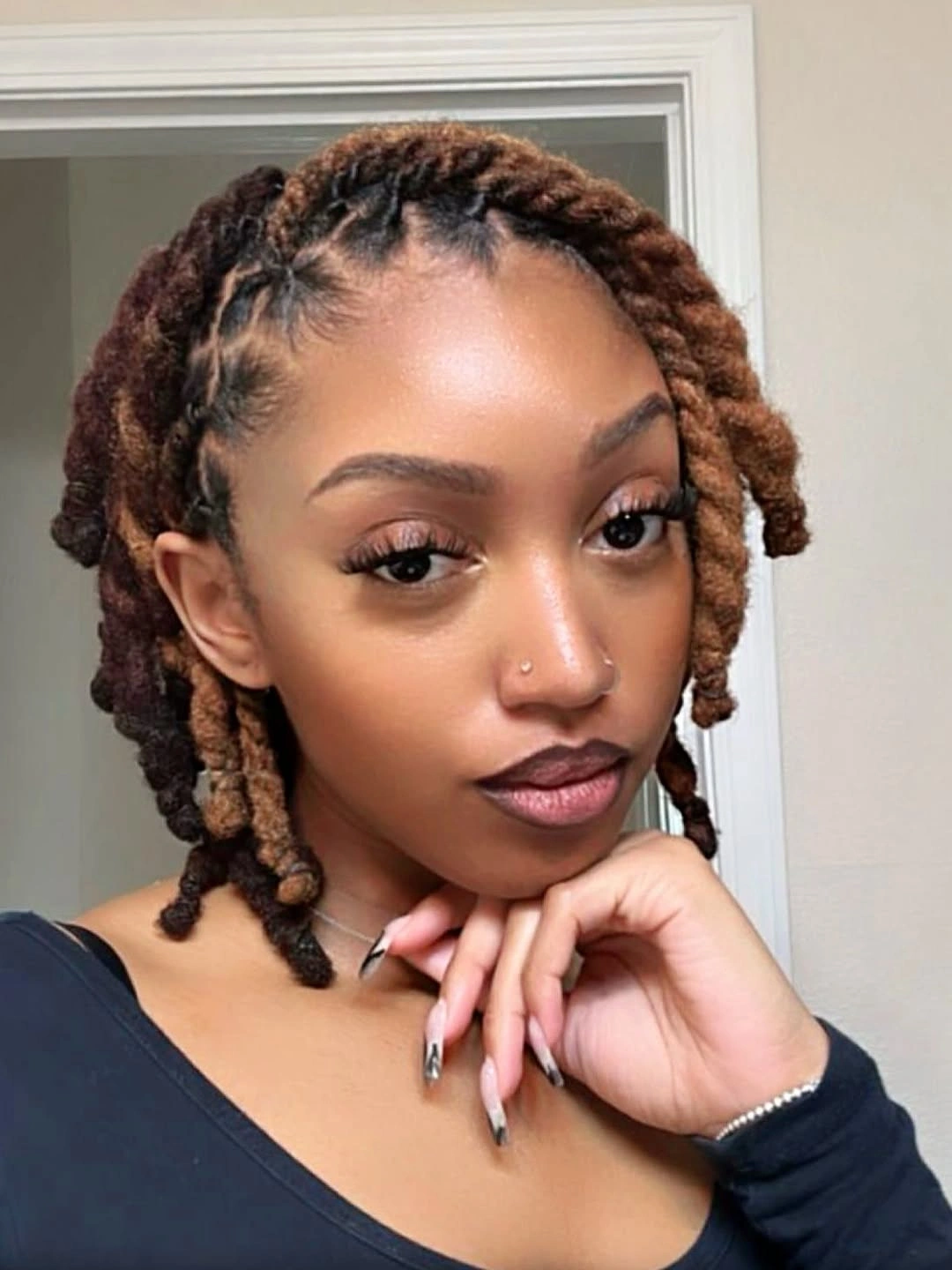 locs hairstyles for black women Chunky Two Tone Barrel Locs With Modern Dimension