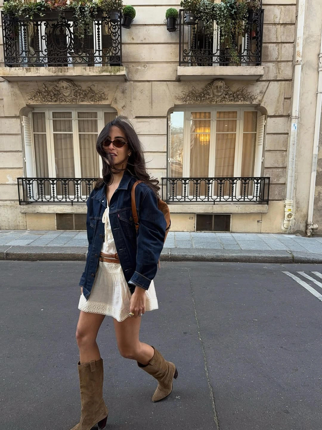 September fashion trends 2026 Western Boots Meet a Romantic Mini Dress