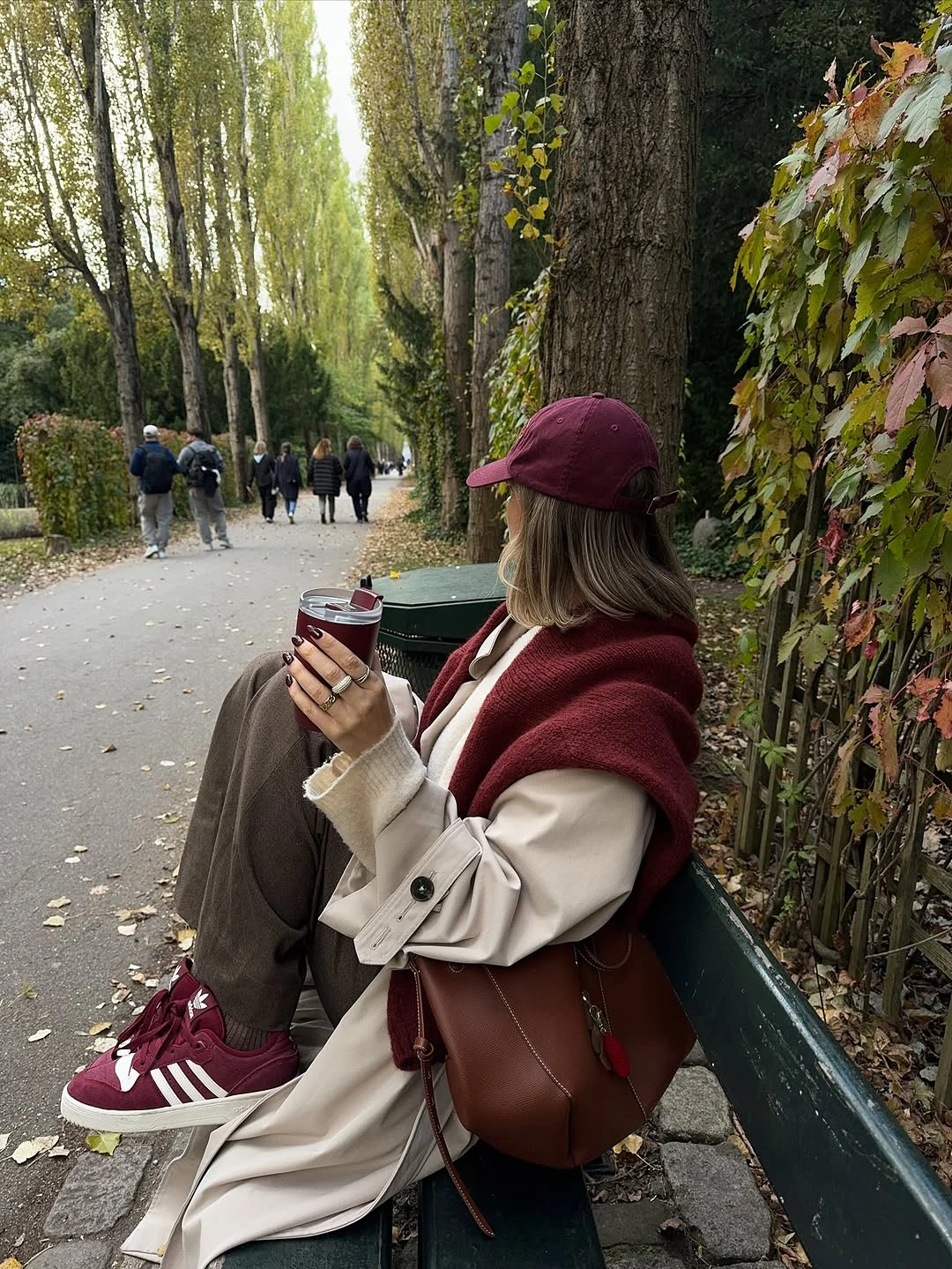 September fashion trends 2026 Burgundy Accents Create the Perfect Coffee Walk Uniform