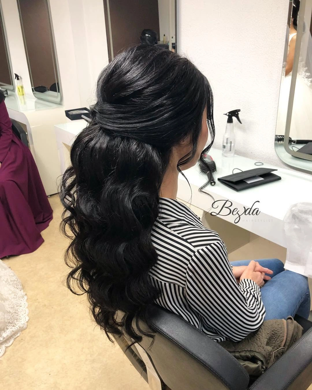 September hairstyles ideas 2026 Romantic Half-Up Glam Waves for Special Occasions
