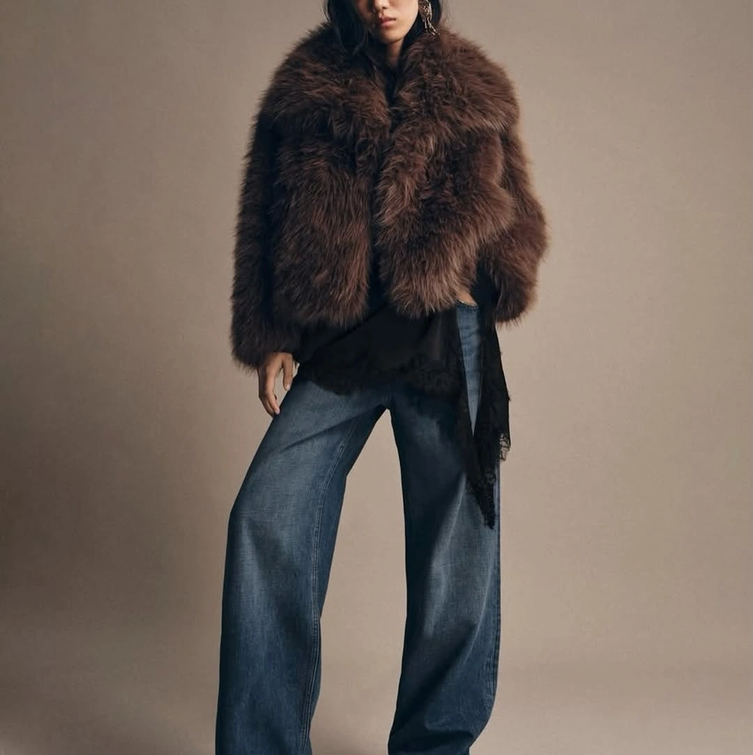 shaggy jacket Chocolate Brown Texture That Feels Effortlessly Luxe