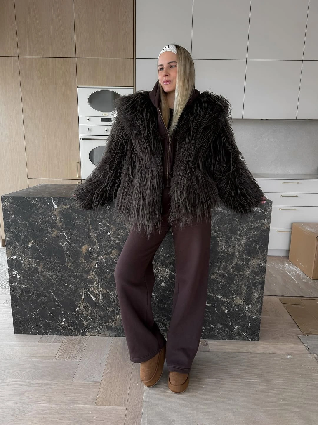 shaggy jacket Relaxed Chocolate Layers for Cozy Everyday Style
