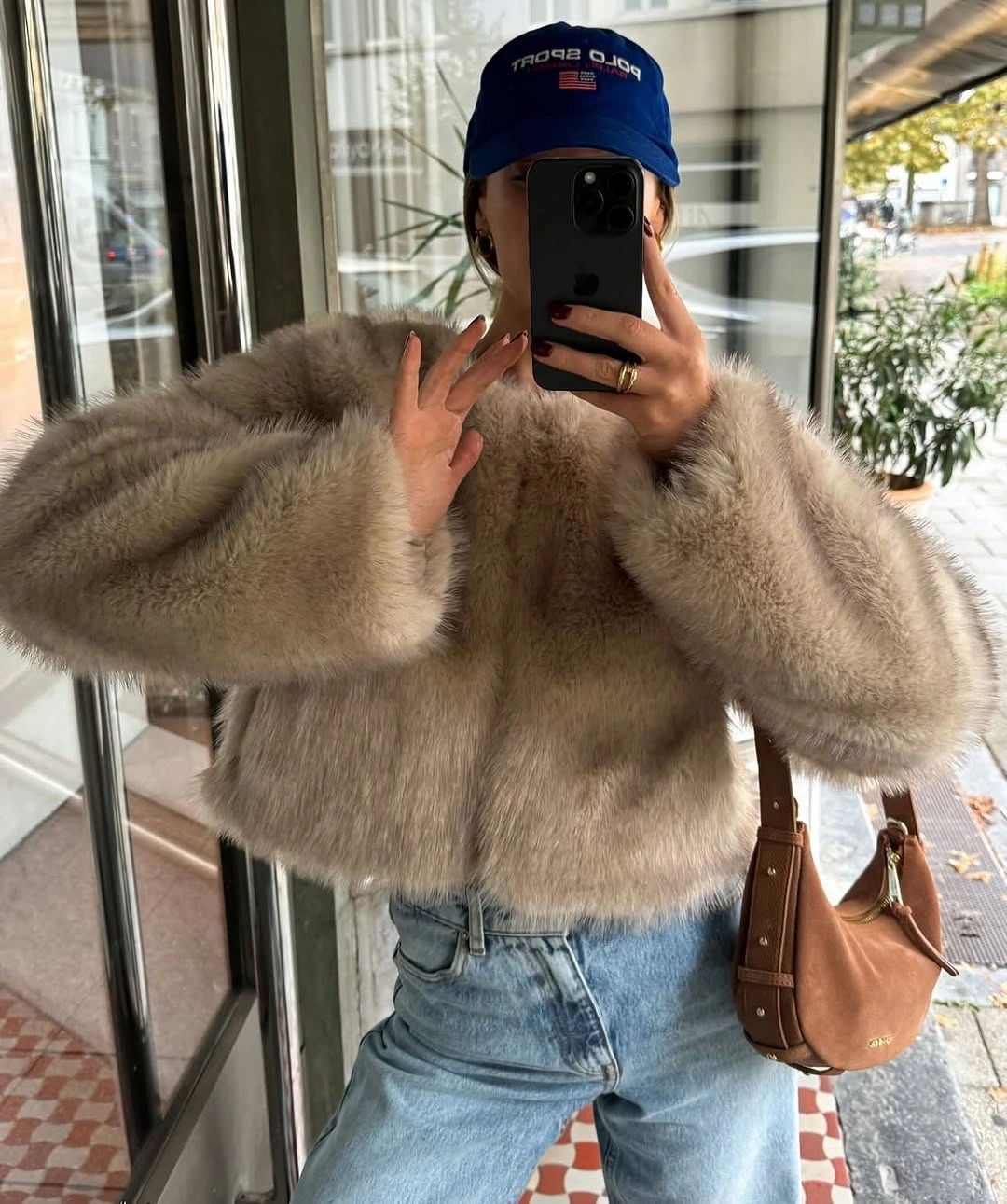 shaggy jacket Soft Beige Faux Fur With Everyday Parisian Charm