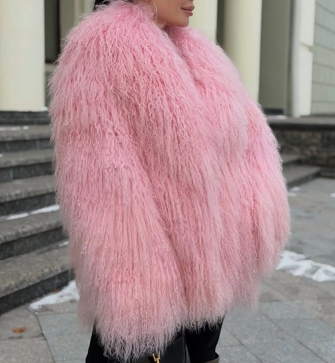 shaggy jacket Soft Pink Statement That Turns Heads Instantly