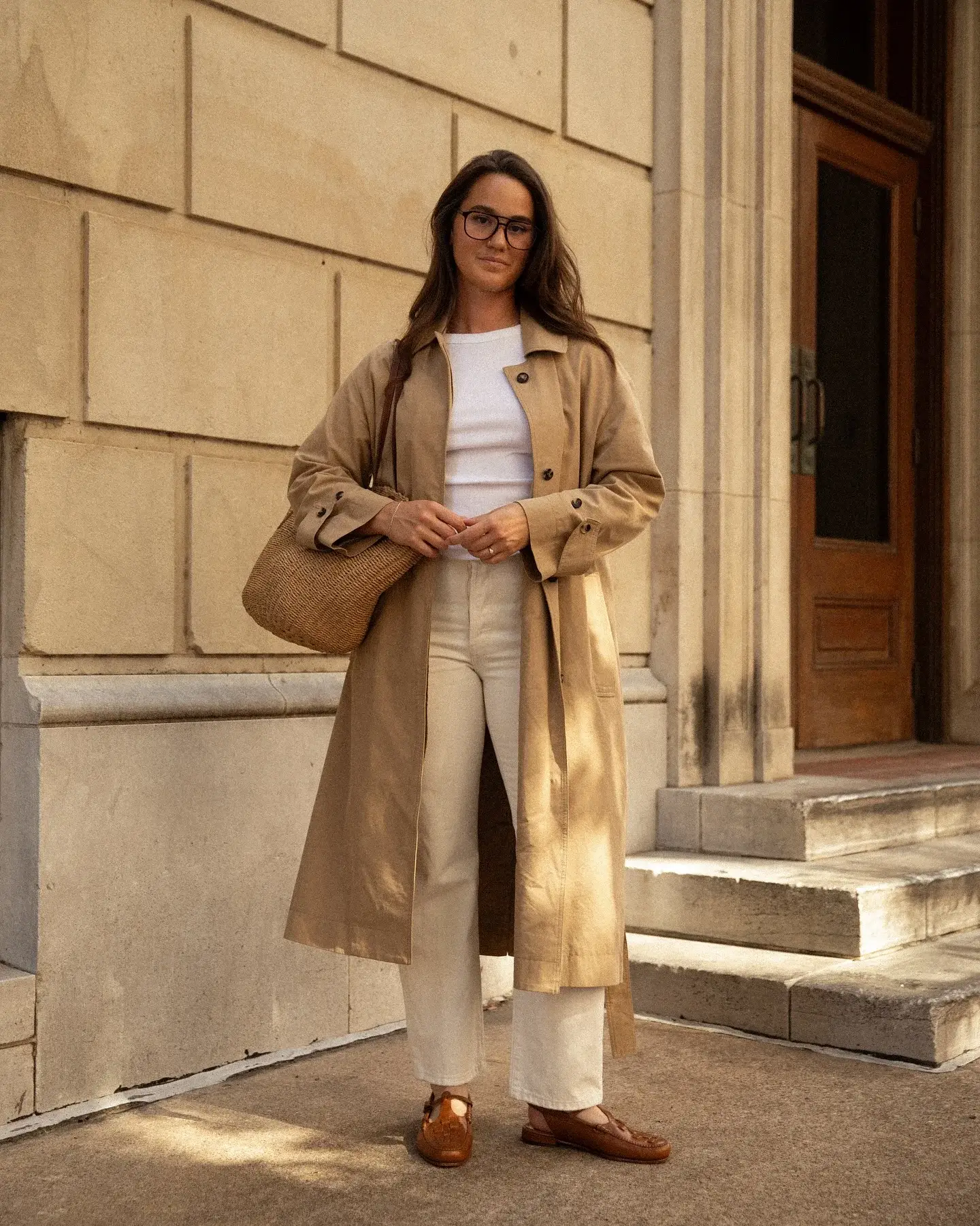 Trench coat fall outfits 2026 Warm Camel Neutrals That Never Go Out of Style