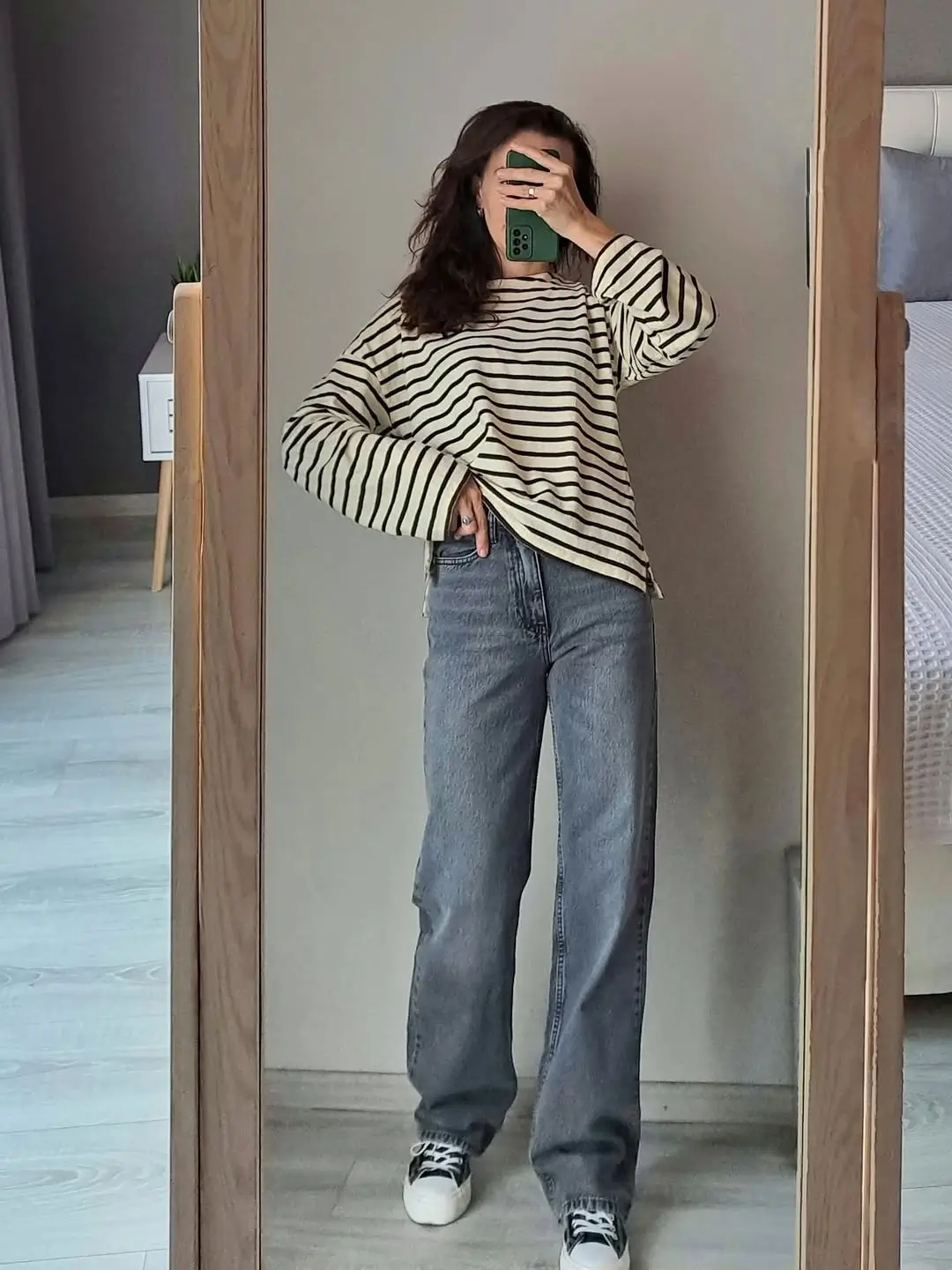 wide leg jeans outfit fall 2026 The Striped Sweater Combination I Wear on Repeat