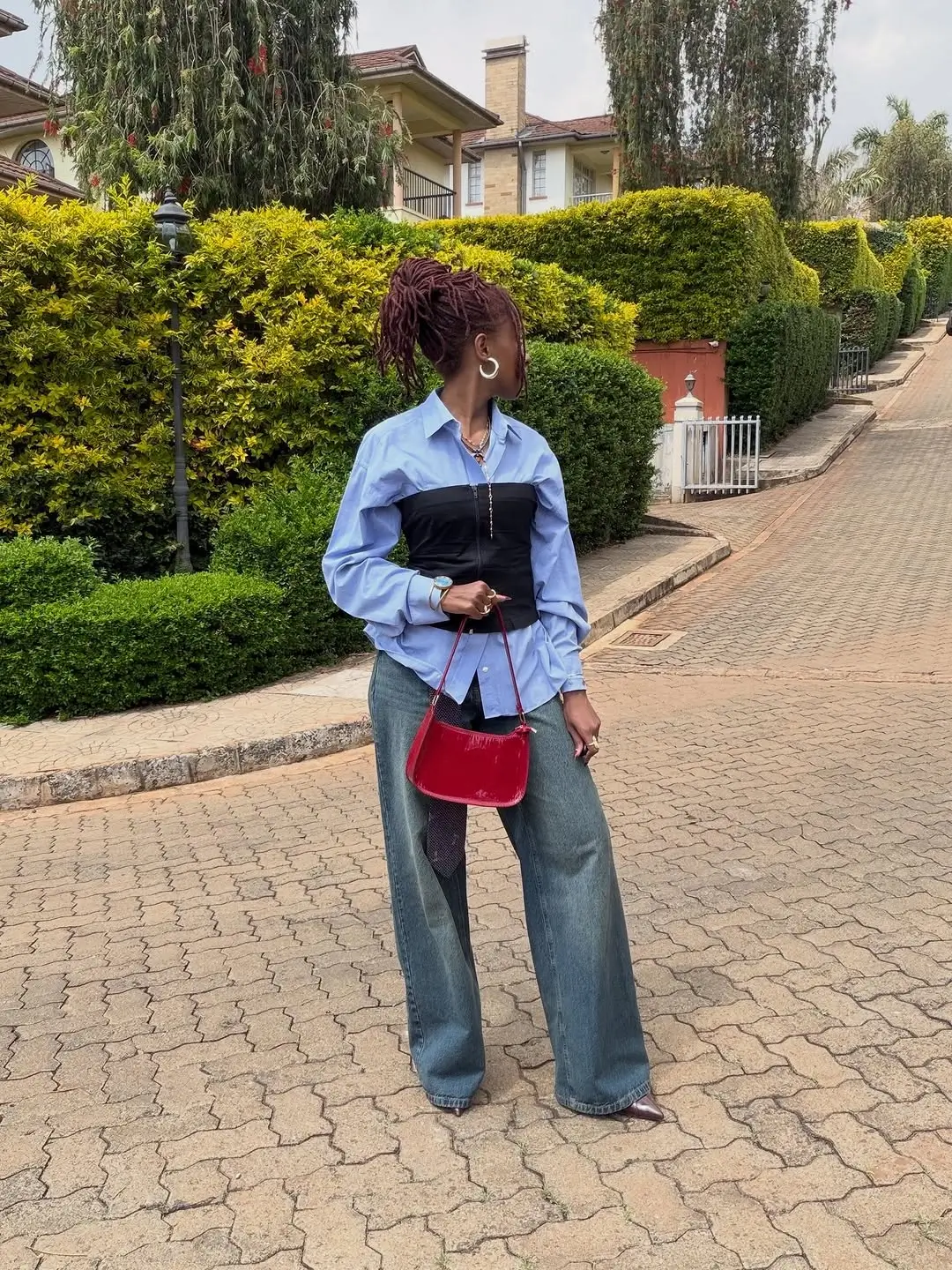 wide leg jeans outfit fall 2026 Classic Shirting With a Contemporary Twist