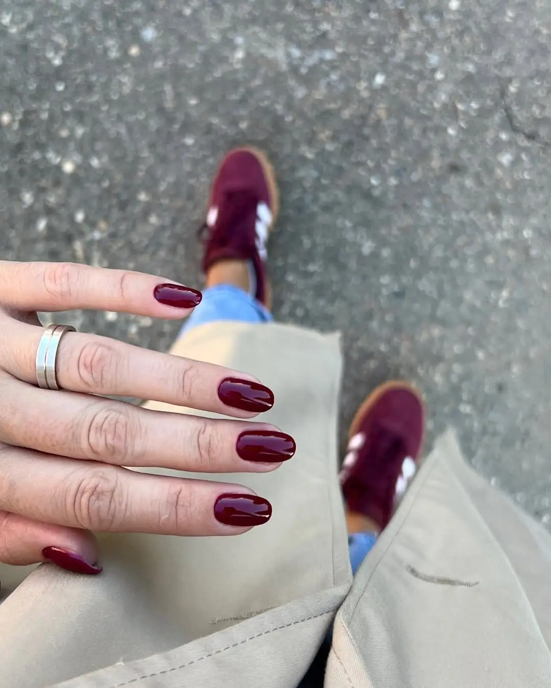 autumn nails color Deep Burgundy Nails for an Effortless Fall Look