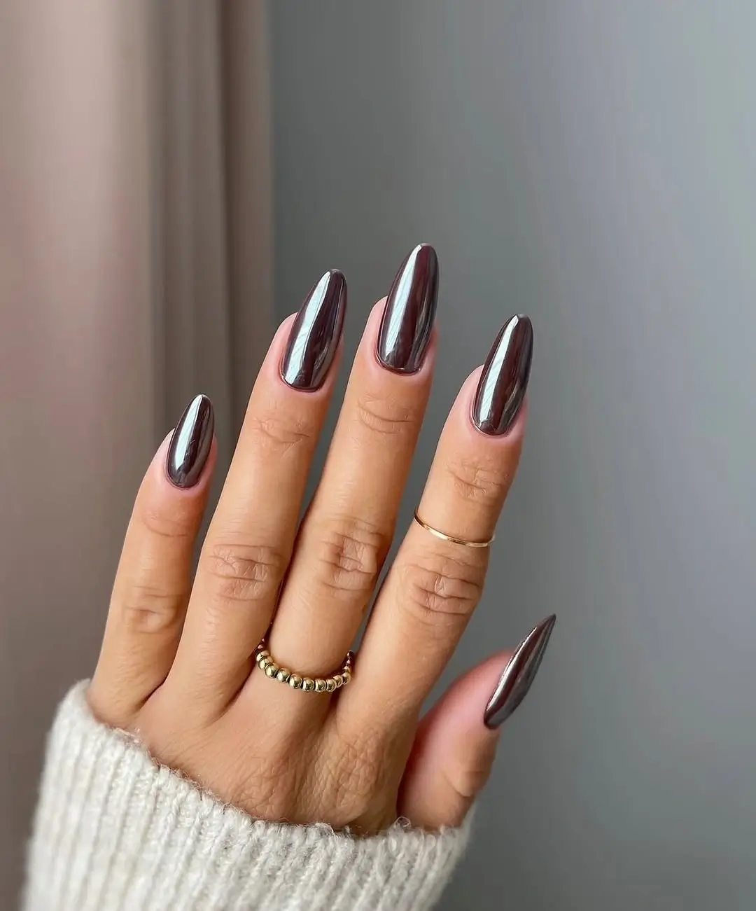 Dark fall nails 2026 Rich Espresso Gloss Nails For Minimalist Autumn Style