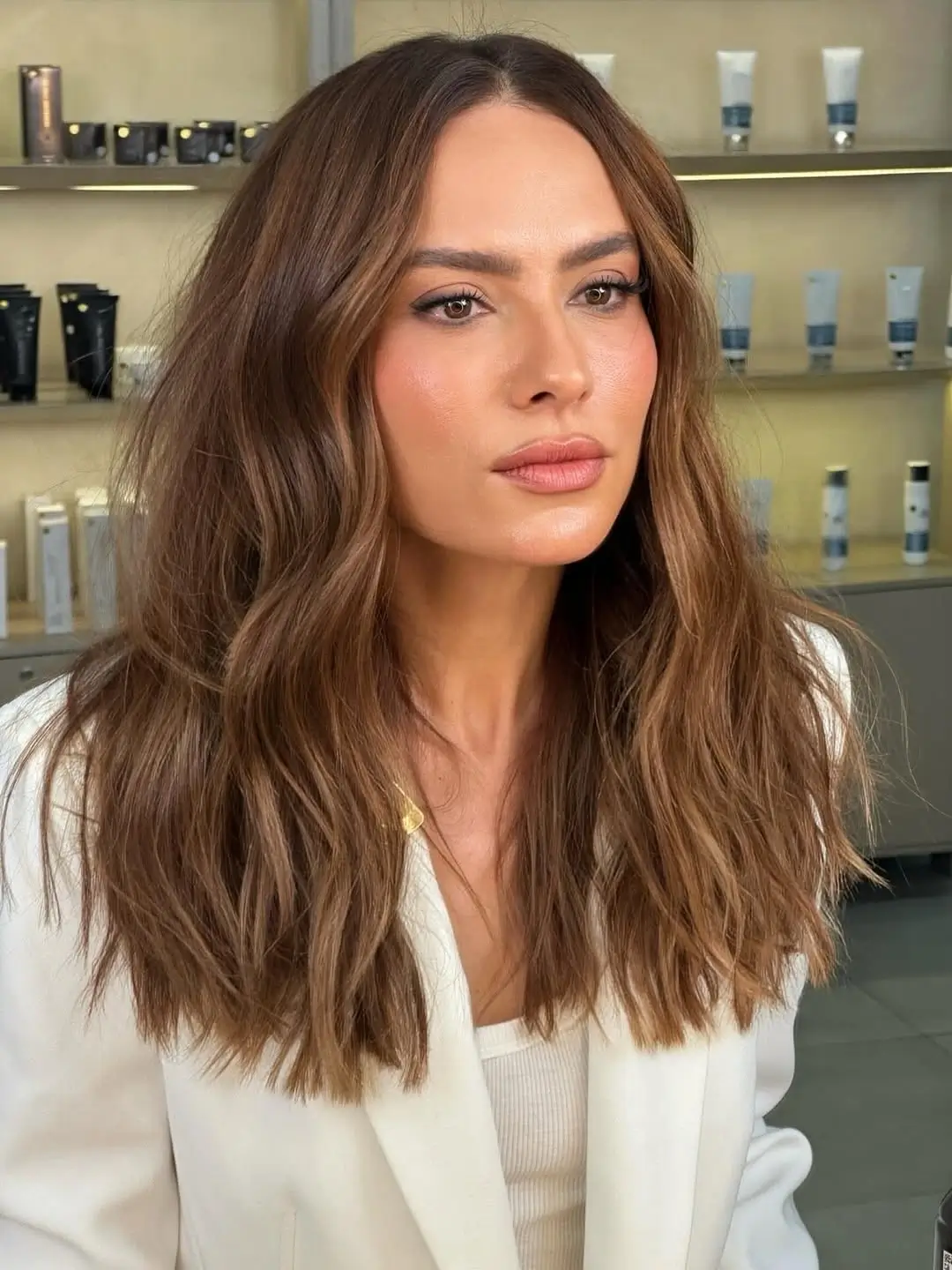 Fall brown hair colour ideas 2026 Natural Cocoa Brown With Soft Lived-In Texture