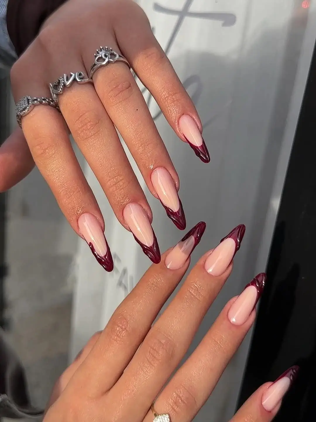 Fall French Nails 2026 Deep Burgundy French Tips That Feel Luxurious