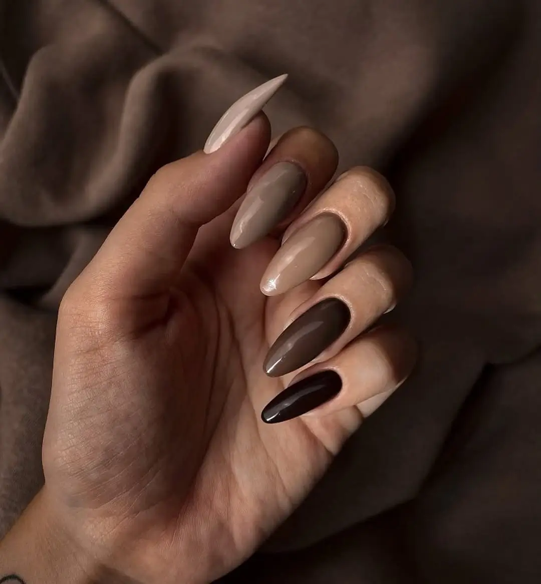 Fall gel nails ideas 2026 Neutral Mocha Nails That Go With Everything