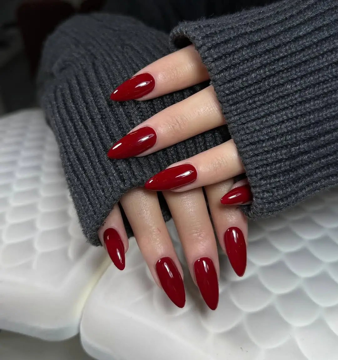 Fall gel nails ideas 2026 Classic Cherry Red Nails That Never Go Out of Style