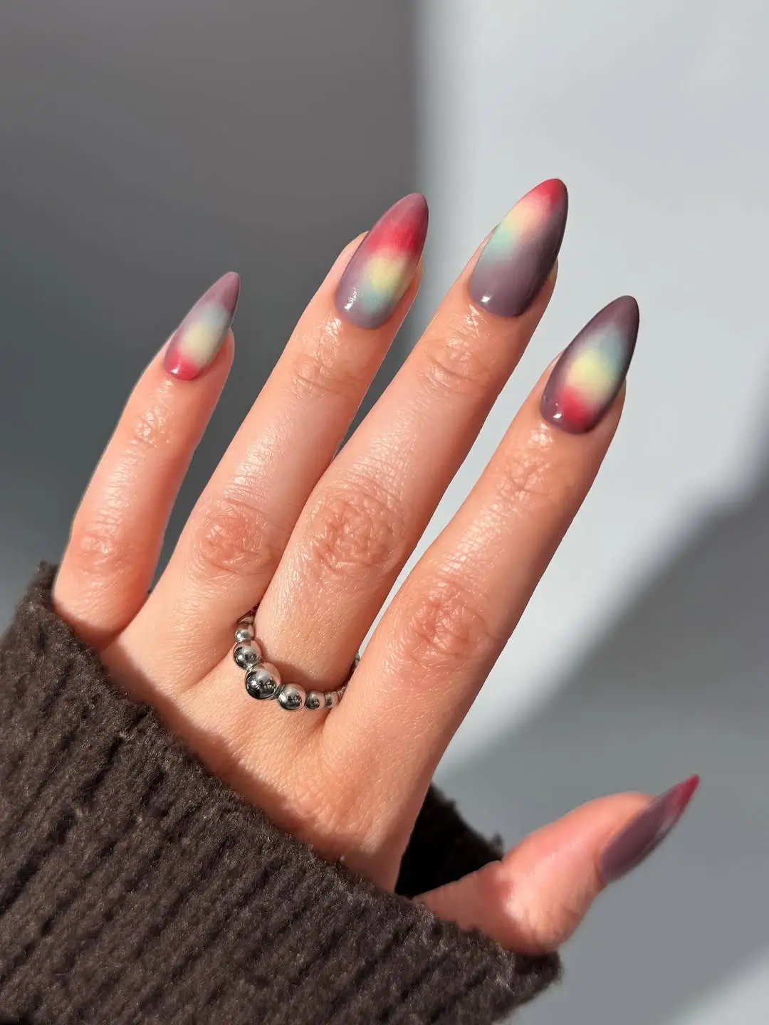Fall manicure ideas 2026 Dreamy Aura Nails With Soft Autumn Color Blends