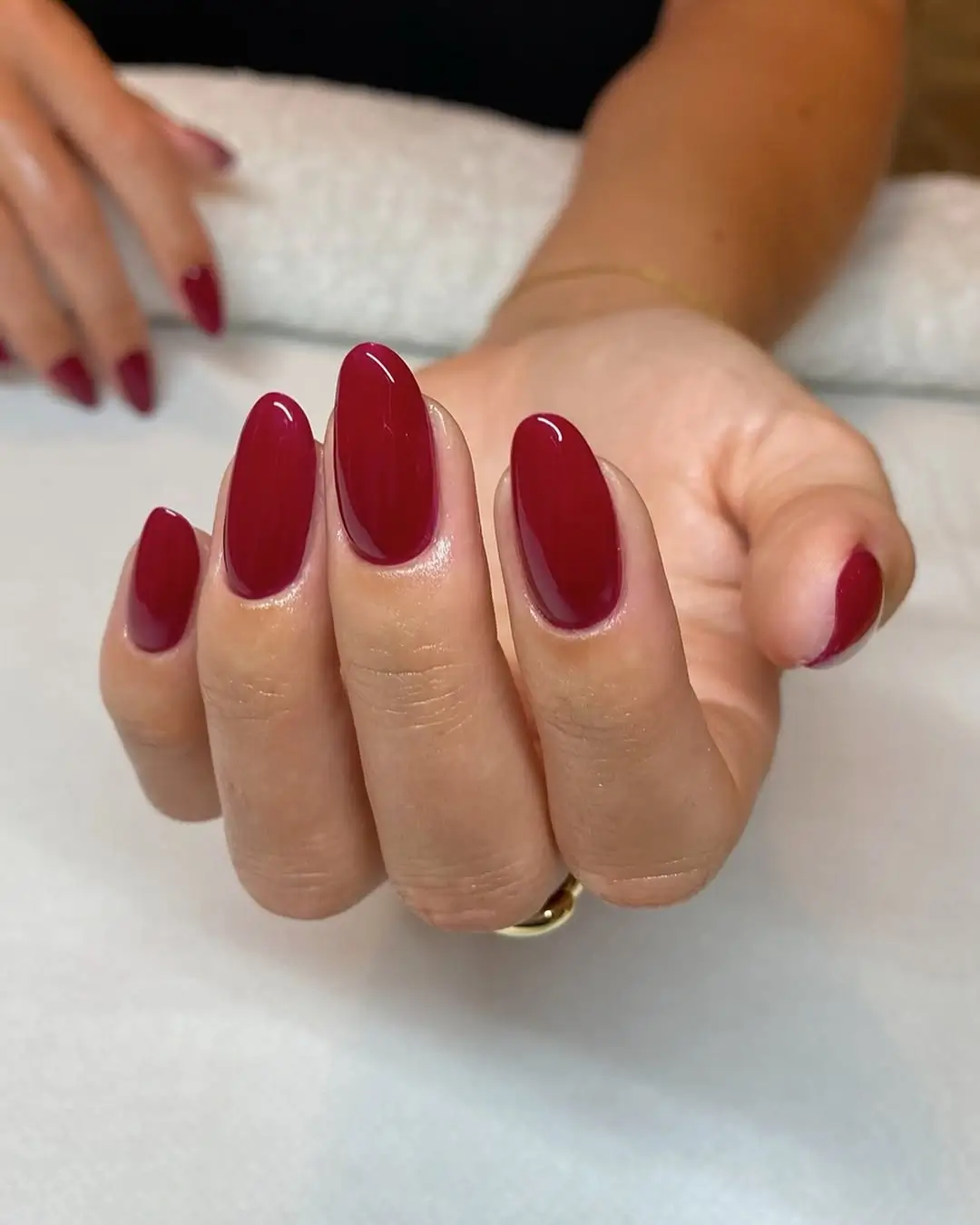 Fall mid length nails 2026 Classic Cherry Red Nails That Define Every Fall Season
