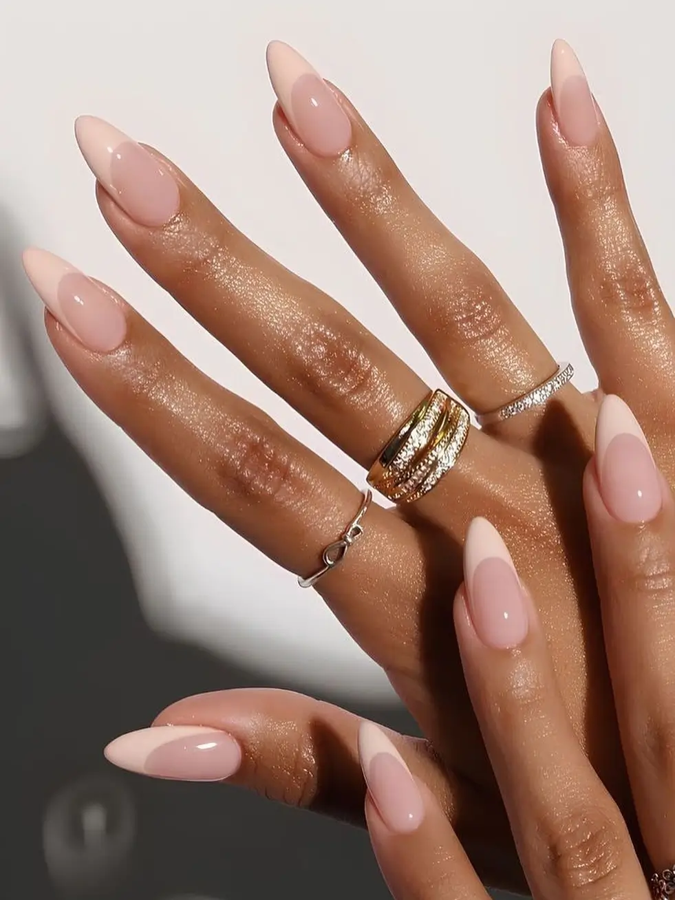 Fall mid length nails 2026 Soft Blush French Tips That Never Go Out of Style