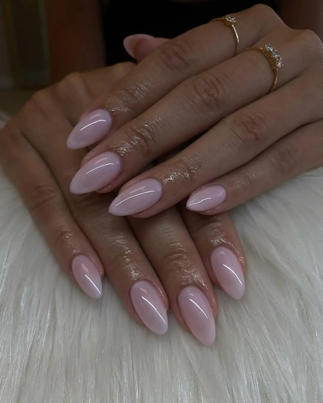 Fall short almond nails 2026 Soft Milky Pink That Never Goes Out of Style