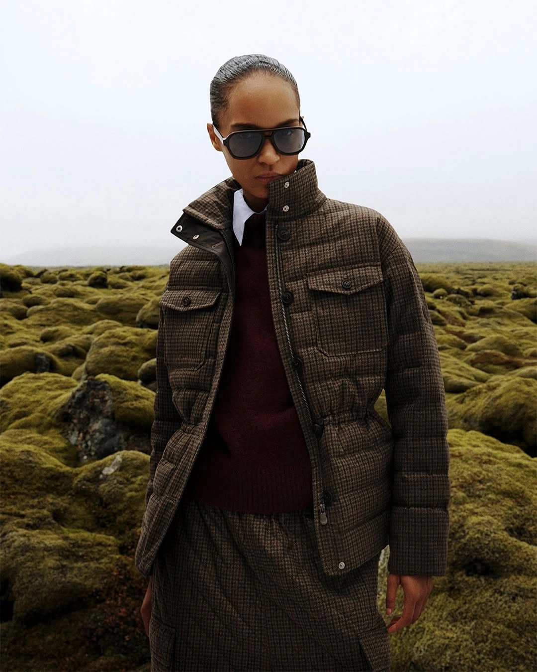 September fashion trends 2026 checked jacket and burgundy layers