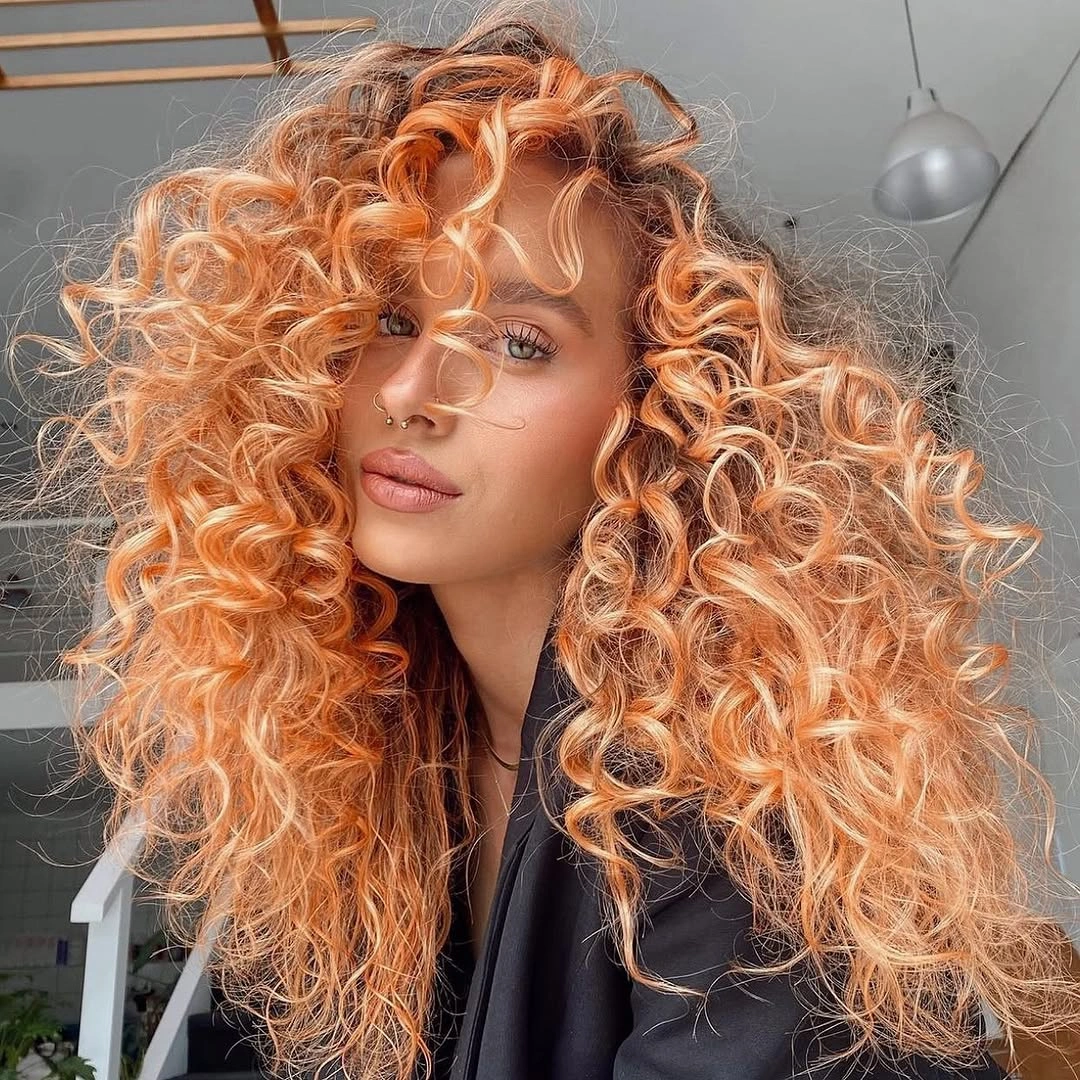 September hair Colour trends 2026 apricot copper curls with maximum dimension