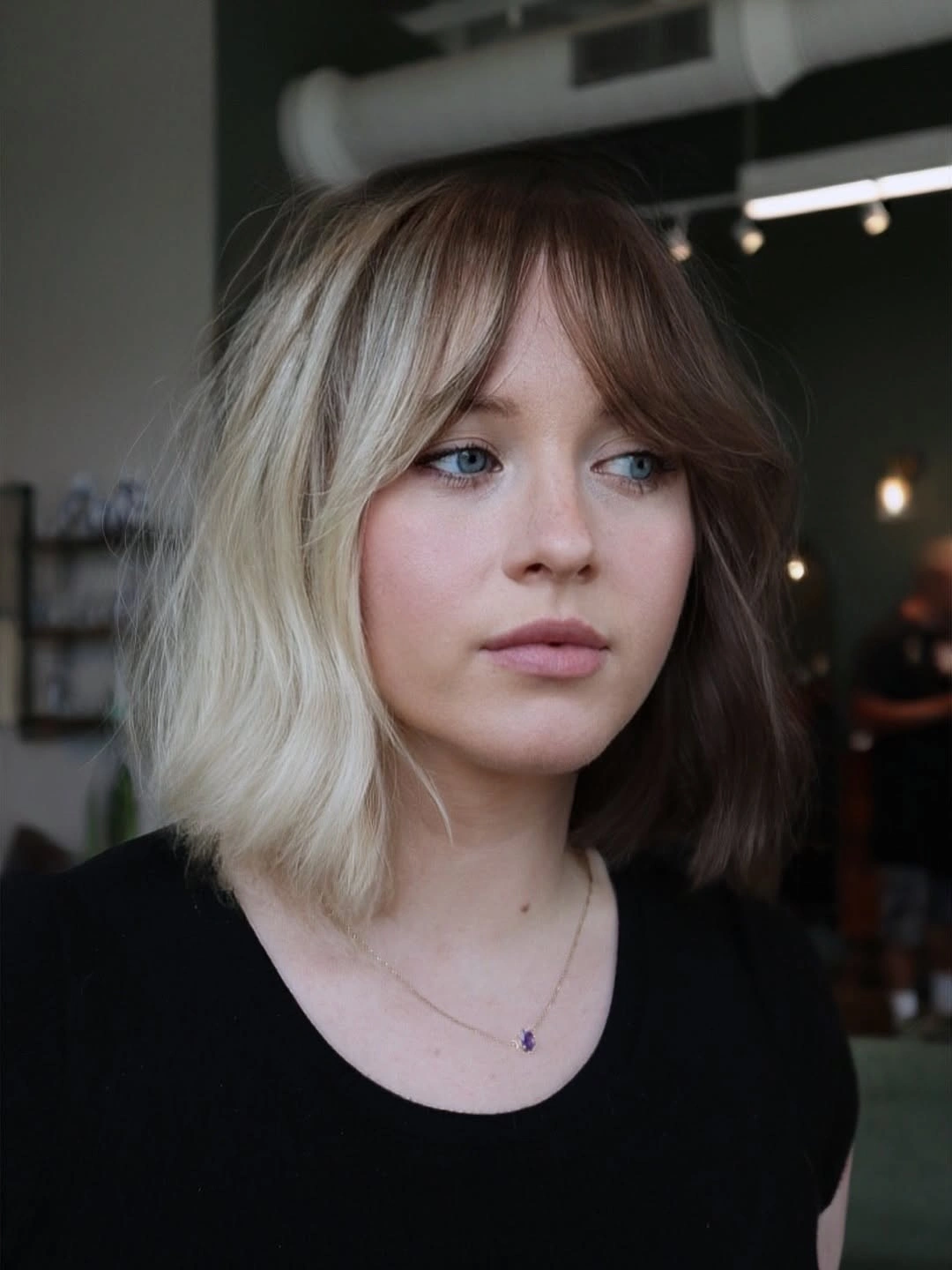 September hair Colour trends 2026 half blonde half brunette contrast hair color