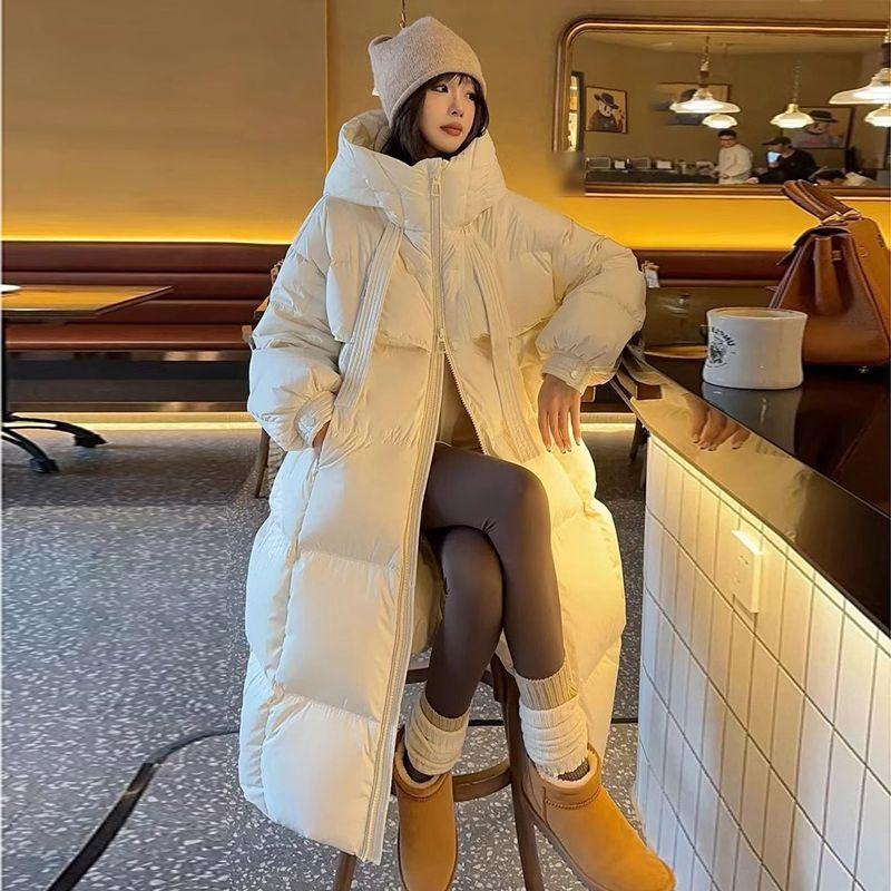 Long Cream Puffer Coat for Cozy Winter Style — Winter Puffer Jacket Outfits