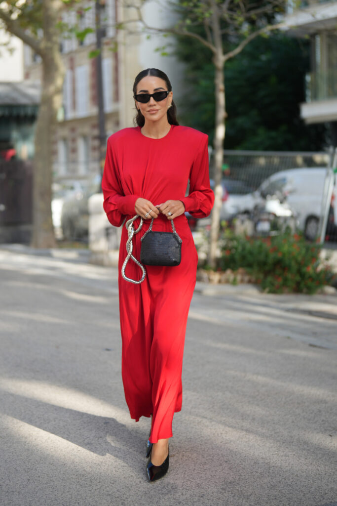Satin Midi Skirt with Turtleneck for an Elegant Party Satin Midi Skirt with Turtleneck for an Elegant Party — Winter Party Outfits