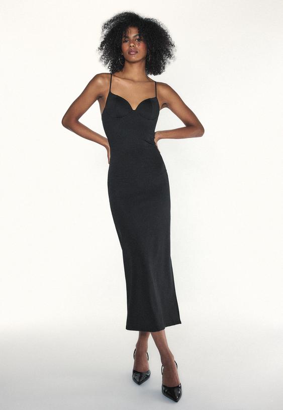 Elegant Black Satin Slip Dress for Evening Elegant Black Satin Slip Dress for Evening — Winter Outfits for Black Girls