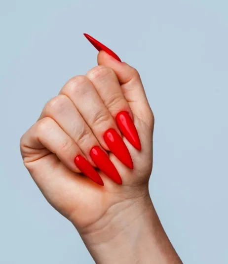 High Gloss Visual Idea High Gloss Visual Idea — Winter Stiletto Nails