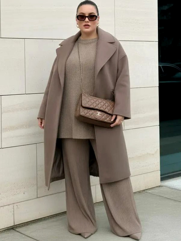 Dressy Winter Flair: Wool Coat Over Lace Dress Dressy Winter Flair: Wool Coat Over Lace Dress — Early Winter Outfits