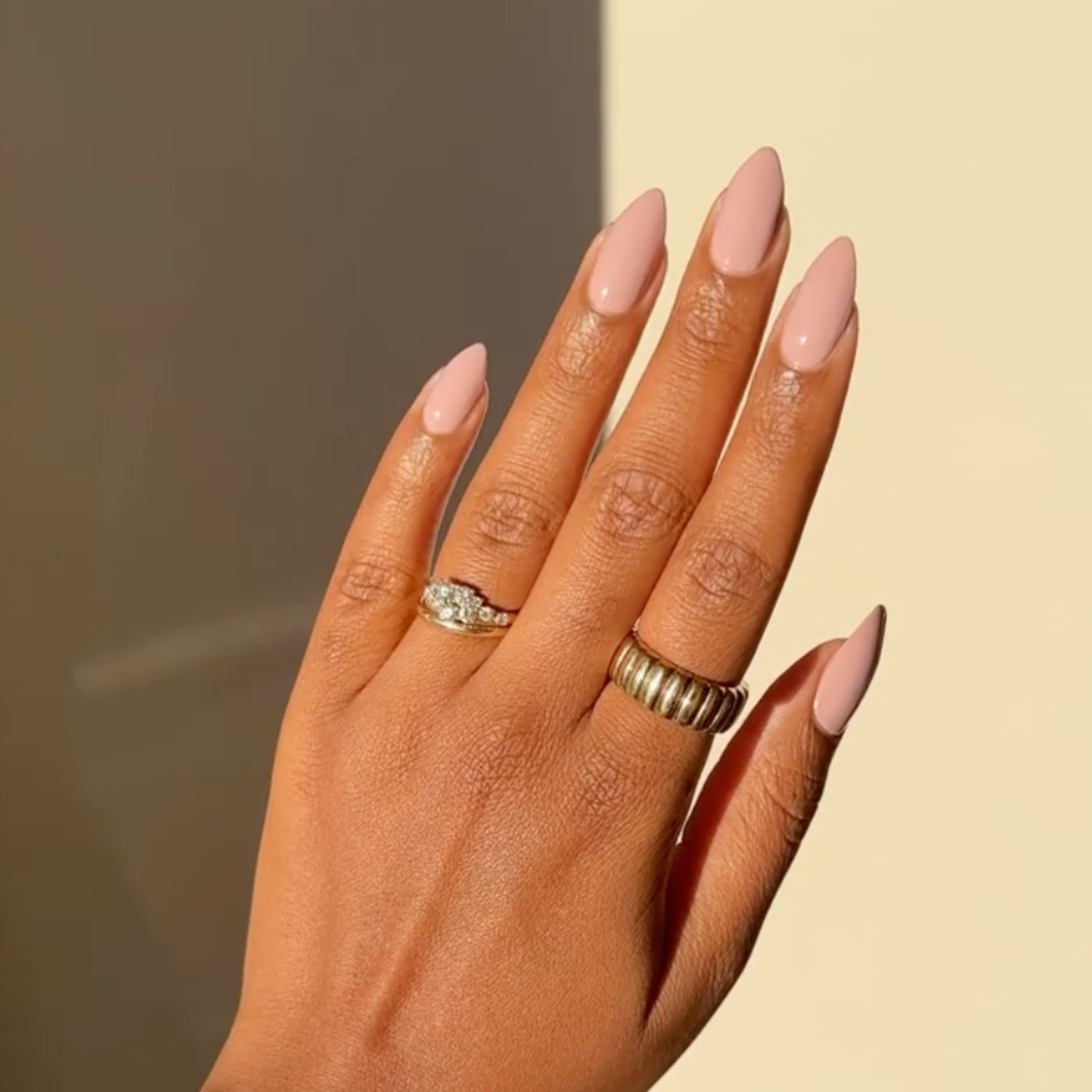 None Visual Idea — Winter Nude Nails