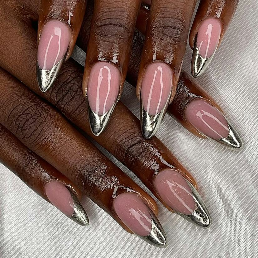 Full Chrome Finish Visual Idea — Winter Chrome Nails