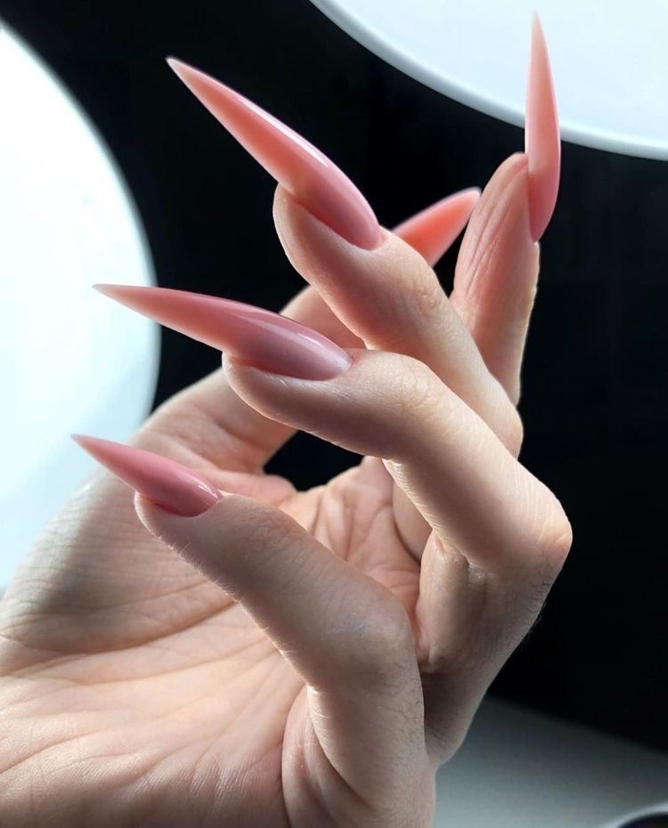 Flawless Glossy Pink Stiletto Gradient Flawless Glossy Pink Stiletto Gradient — Winter Stiletto Nails