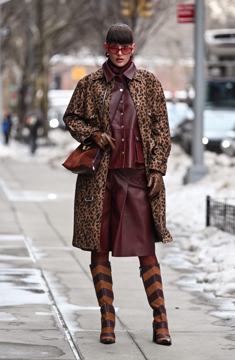 Leopard Print Coat: The Wild Card of Winter Street Style — NYC Winter Outfits