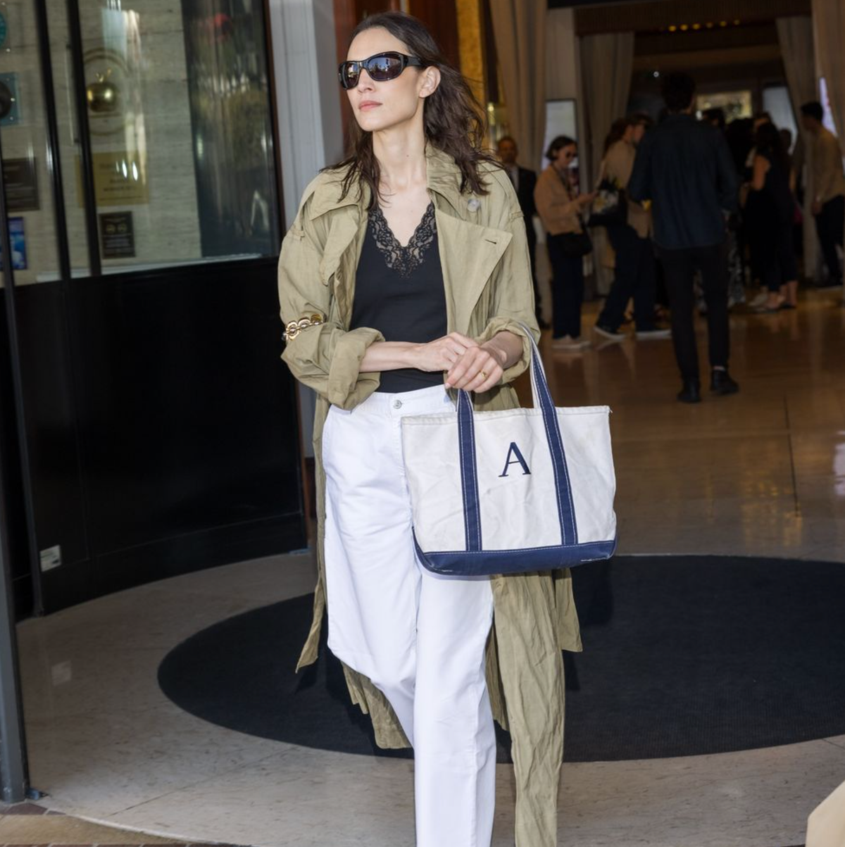 Trench Coat and Lace Camisole for Elevated Comfort — Winter Airport Outfits