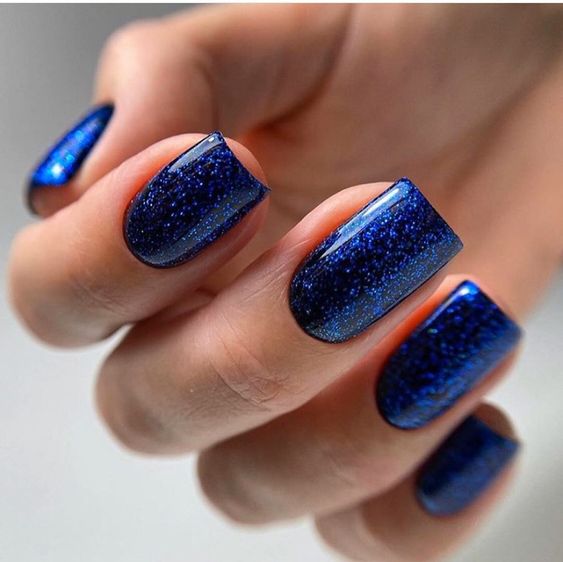 Full Glitter Coverage Visual Idea — Winter Glitter Nails