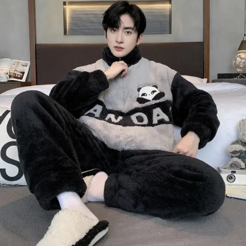Ultimate Comfort: Fluffy Fleece Pajama Set — Winter Outfits for Men