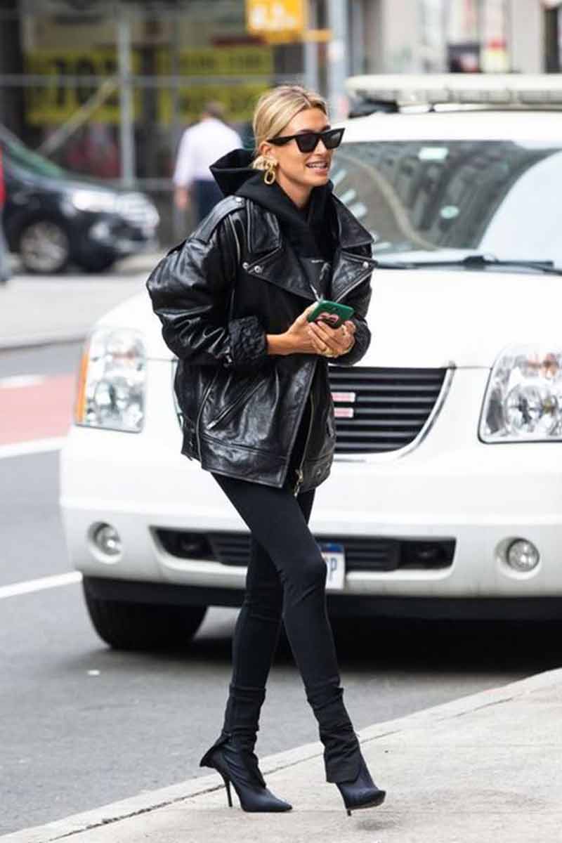Urban Baddie Aesthetic: Leather Jacket Over Hoodie — Baddie Winter Outfits