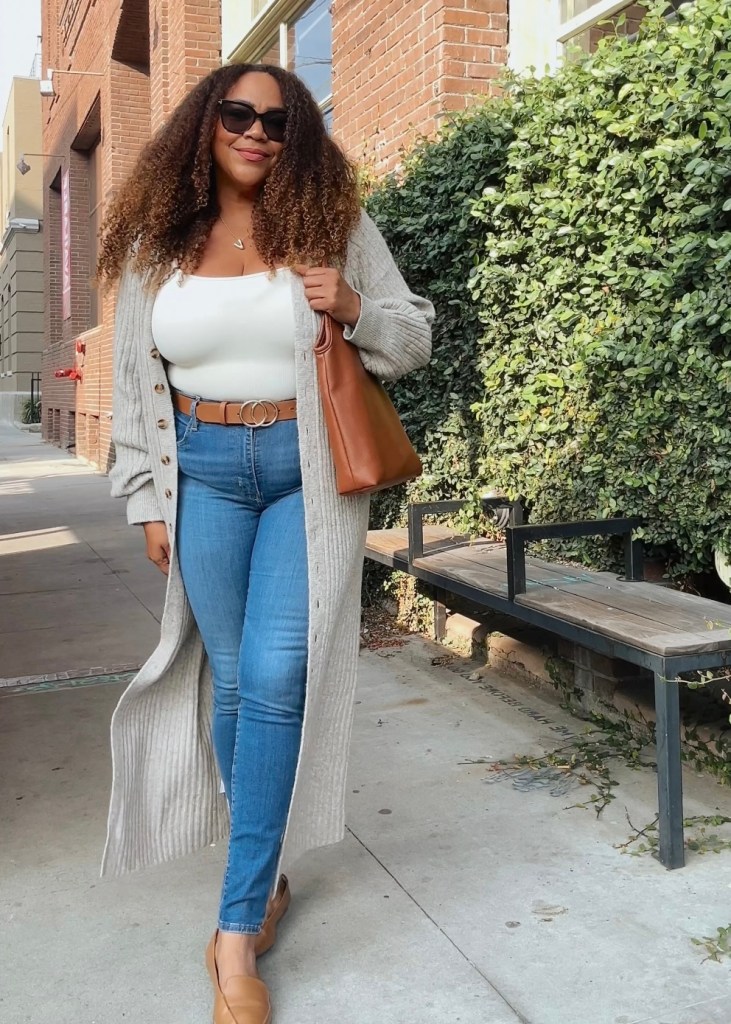 Long Cardigan and Loafers for a Relaxed Casual Outfit Long Cardigan and Loafers for a Relaxed Casual Outfit — Winter Outfits for Women Over 40