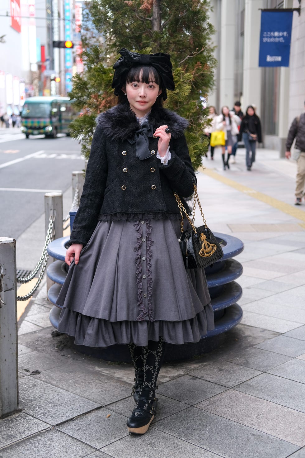 Lolita-Inspired Jacket with Pleated Skirt Lolita-Inspired Jacket with Pleated Skirt — Japan Winter Outfits